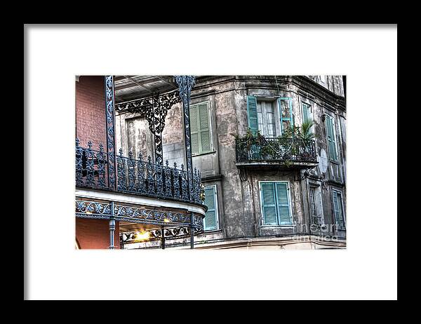 New Framed Print featuring the photograph 0275 New Orleans Balconies by Steve Sturgill