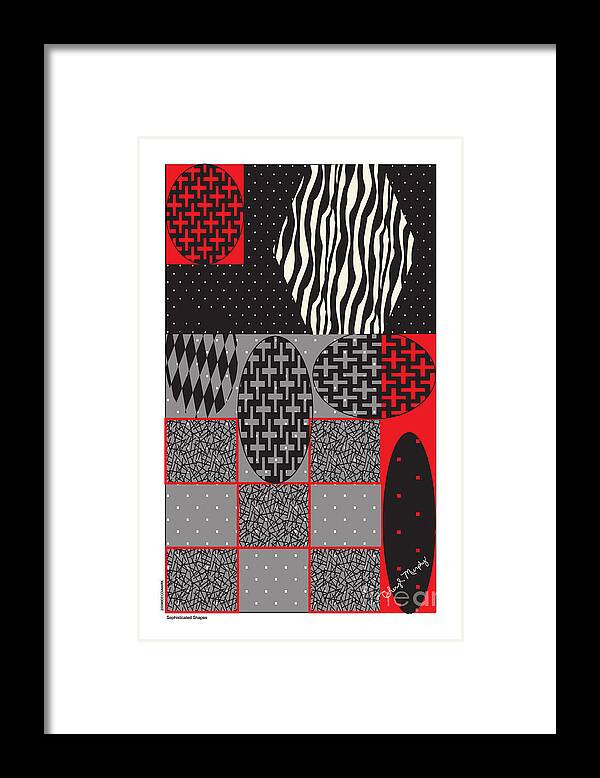 Urban Framed Print featuring the digital art 044 Sophisticated Shapes by Cheryl Turner