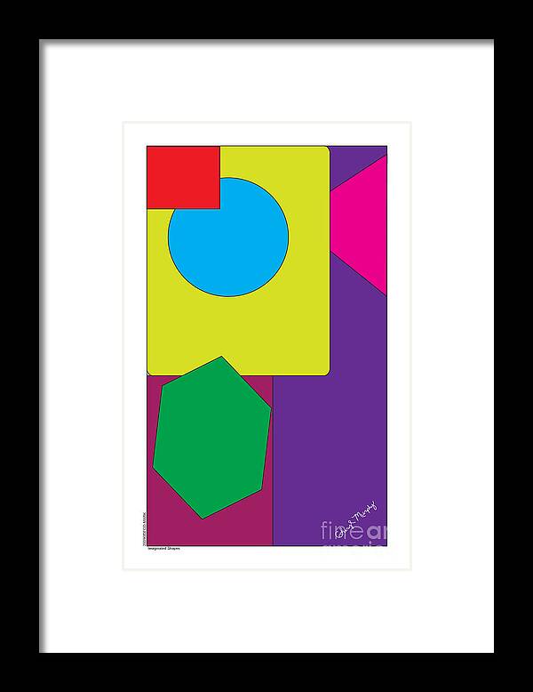 Urban Framed Print featuring the digital art 060 Imagined Shapes by Cheryl Turner