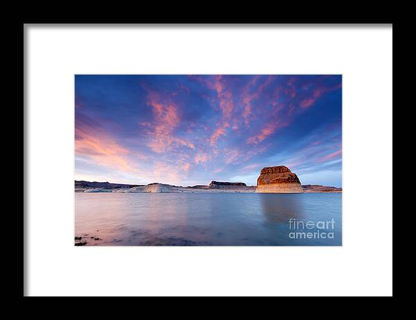 Lake Framed Print featuring the photograph 0679 Lake Powell Sunset by Steve Sturgill
