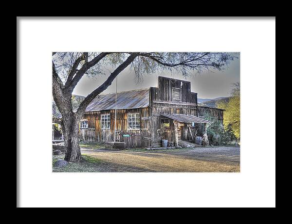 Wendy Elliott Photography Framed Print featuring the photograph 1910 Stage Coach Stop by Wendy Elliott