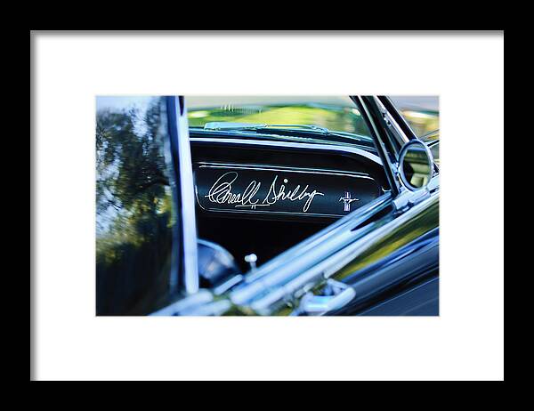 1965 Shelby Prototype Ford Mustang Framed Print featuring the photograph 1965 Shelby Prototype Ford Mustang Carroll Shelby Signature #3 by Jill Reger