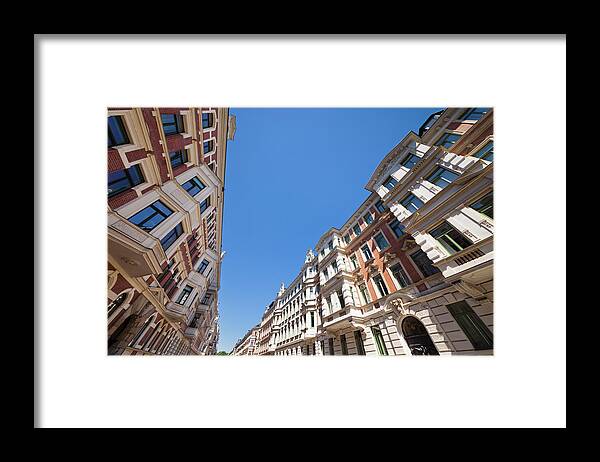 Tranquility Framed Print featuring the photograph 19th Century Residential Buildings by Jorg Greuel