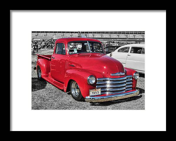Victor Montgomery Framed Print featuring the photograph '53 Chevy Truck #1 by Vic Montgomery