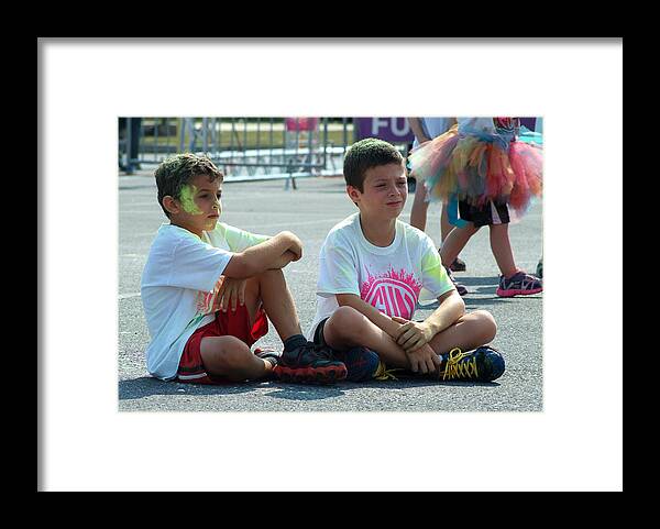  Framed Print featuring the photograph 5K Color Run #1 by Michael Dorn