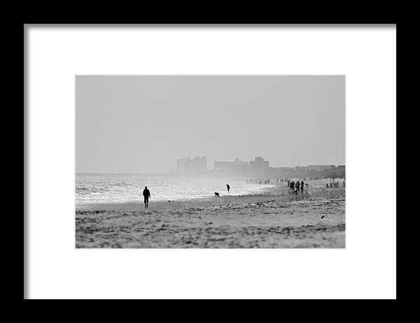 Myrtle Beach Framed Print featuring the photograph A look south #1 by Jessica Brown