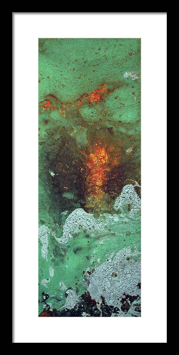 Non-objective Framed Print featuring the painting Abstract 2 #1 by Corina Bishop