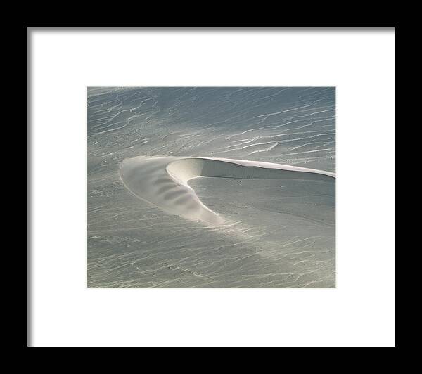 Feb0514 Framed Print featuring the photograph Aerial Of Barchan Dunes Skeleton Coast #1 by Gerry Ellis
