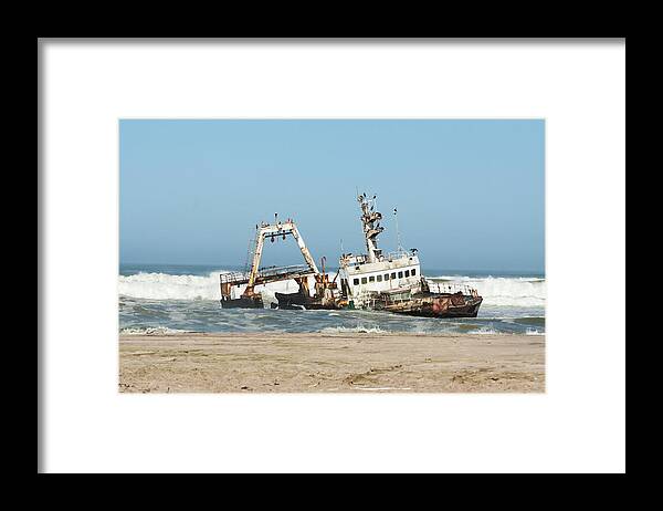 Abandoned Framed Print featuring the photograph Africa, Namibia, Skeleton Coast Park #1 by Jaynes Gallery