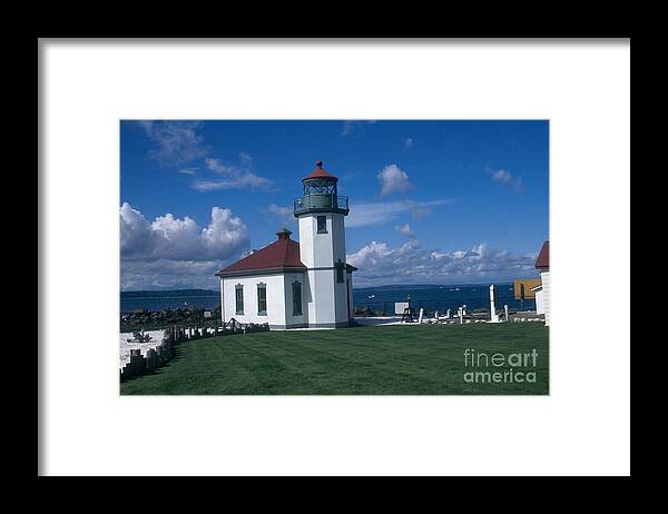 Lighthouse Framed Print featuring the photograph Alki Point Lighthouse #1 by Bruce Roberts