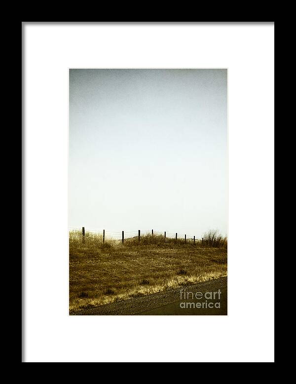 Field Framed Print featuring the photograph Along the Fenceline #1 by Margie Hurwich