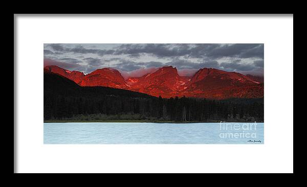 Alpenglow Framed Print featuring the photograph Alpenglow RMNP #1 by Steve Javorsky
