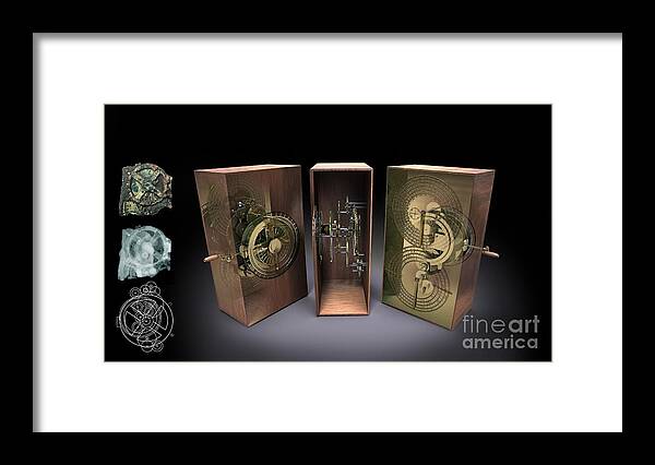 Antikythera Framed Print featuring the photograph Antikythera Mechanism, Artwork #1 by Jose Antonio Pe??as
