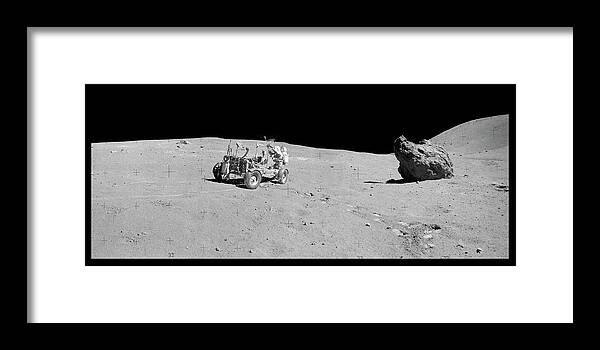 1900s Framed Print featuring the photograph Apollo 16 Lunar Rover #1 by Nasa/detlev Van Ravenswaay
