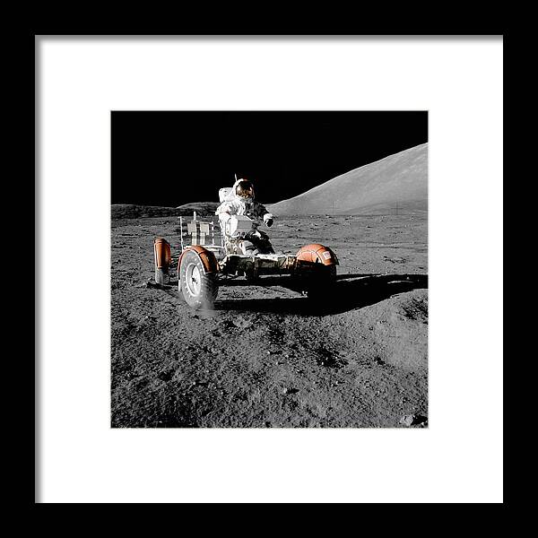 Arp 273 Framed Print featuring the photograph Apollo 17 Lunar Roving Vehicle #1 by Celestial Images