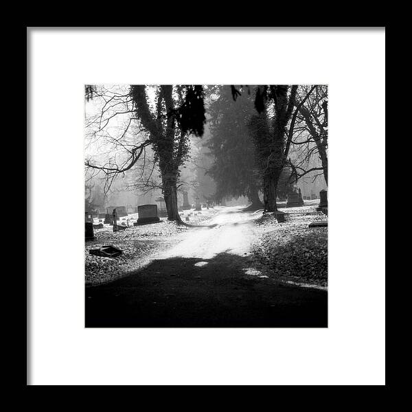 Black Framed Print featuring the photograph Ashland Cemetery #2 by Jean Macaluso