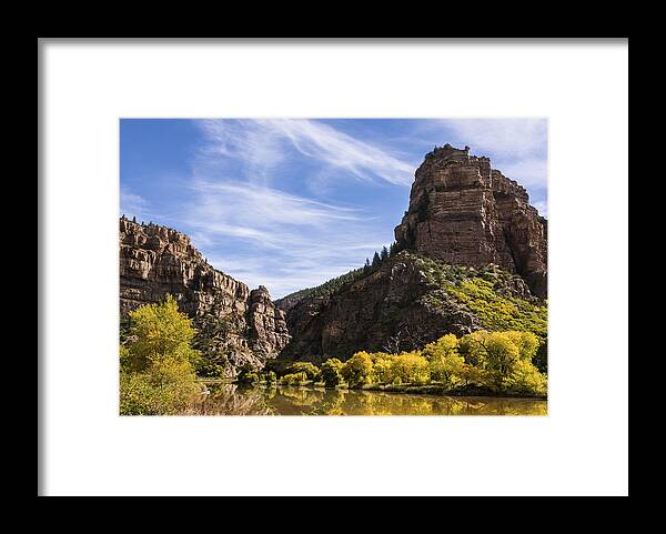Autumn At Dead Horse Creek Canyon Glenwood Canyon Colorado Framed Print featuring the photograph Autumn In Glenwood Canyon - Colorado #1 by Brian Harig