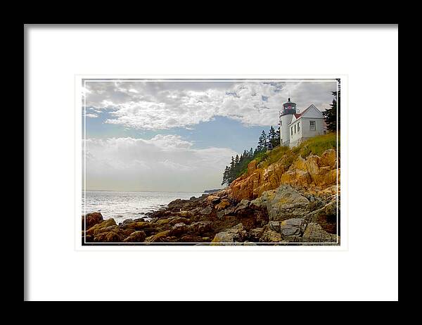 Maine Lighthouse Framed Print featuring the photograph Bass Harbor Head Lighthouse by Mike McGlothlen