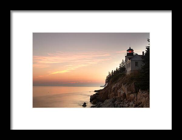 Landscape Framed Print featuring the photograph Bass Harbor Lighthouse #1 by Eric Foltz
