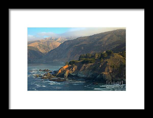 California State Parks Framed Print featuring the photograph Big Sur Coastal Cliffs #1 by Adam Jewell