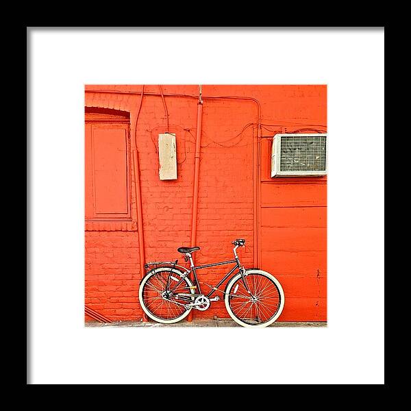 Windowsbegone Framed Print featuring the photograph Bike by Julie Gebhardt
