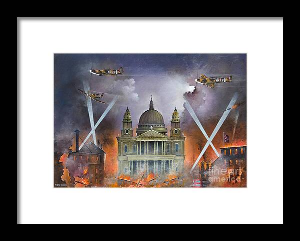 Spitfire Framed Print featuring the painting Spirit of the Blitz by Ken Wood