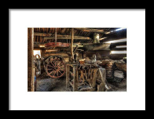 Blacksmith Framed Print featuring the photograph Blacksmith Shop by Jaki Miller