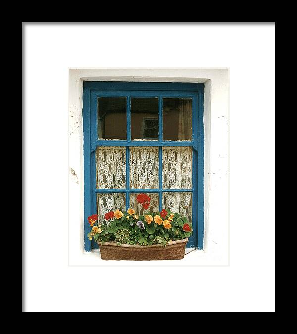 Bl;ue Framed Print featuring the photograph Blue window #1 by Joe Cashin