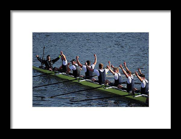 Sport Rowing Framed Print featuring the photograph Bny Mellon Oxford V Cambridge #1 by Dan Mullan