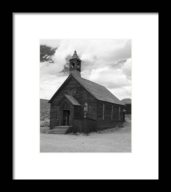 Bodie California State Park Framed Print featuring the photograph Bodie Church #1 by Jim Snyder