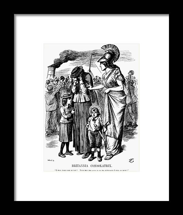 1899 Framed Print featuring the painting Boer War Cartoon, 1899 #1 by Granger