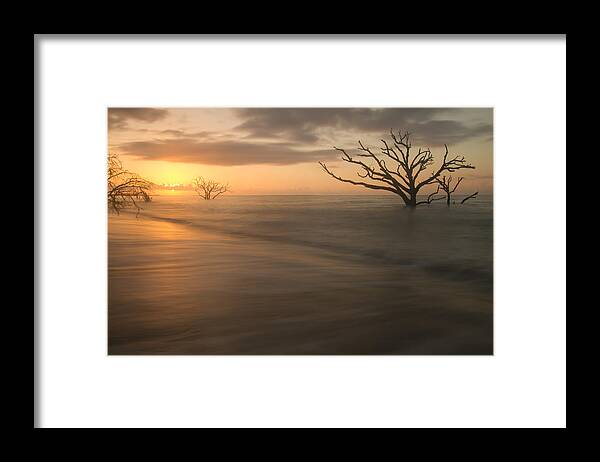 Sea Framed Print featuring the photograph Sunrise at Botany Bay Beach by Doug McPherson