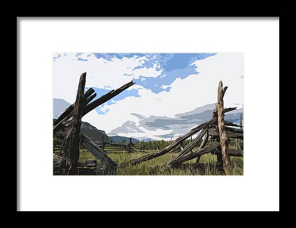 Horse Corral Framed Print featuring the photograph Broken Fence #1 by Jack McAward