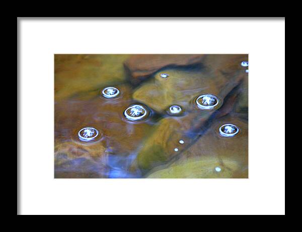 Bubbles Framed Print featuring the photograph Bubbles Floating 3 by James Knight