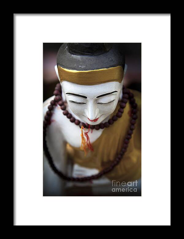 Asia Framed Print featuring the photograph Buddha #1 by Maria Heyens