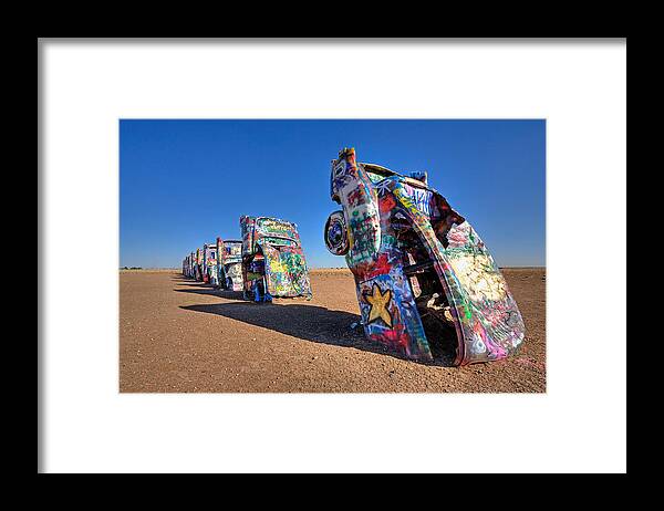Cadillac Framed Print featuring the photograph Cadillac Ranch #1 by Peter Tellone