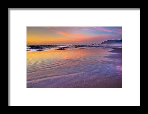 Cannon Beach Framed Print featuring the photograph Cannon Beach Sunset by Adam Mateo Fierro