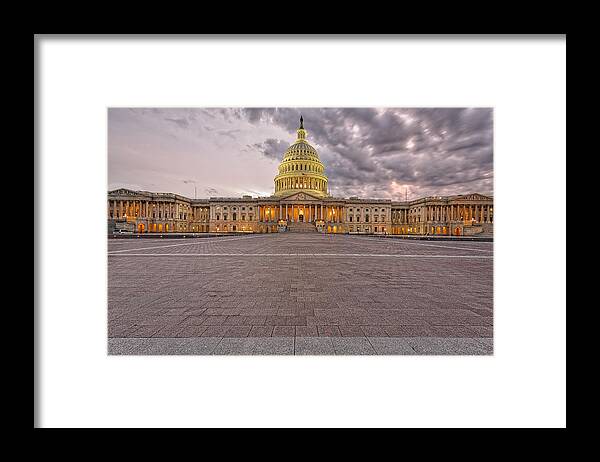 America Framed Print featuring the photograph Capitol Building #1 by Peter Lakomy