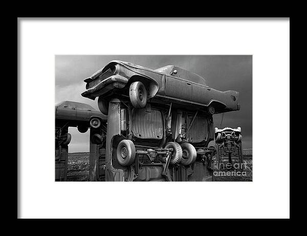 Carhenge Framed Print featuring the photograph Carhenge 4 #1 by Bob Christopher