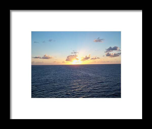 Caribbean Framed Print featuring the photograph Caribbean Sunset #1 by Nancy Graham