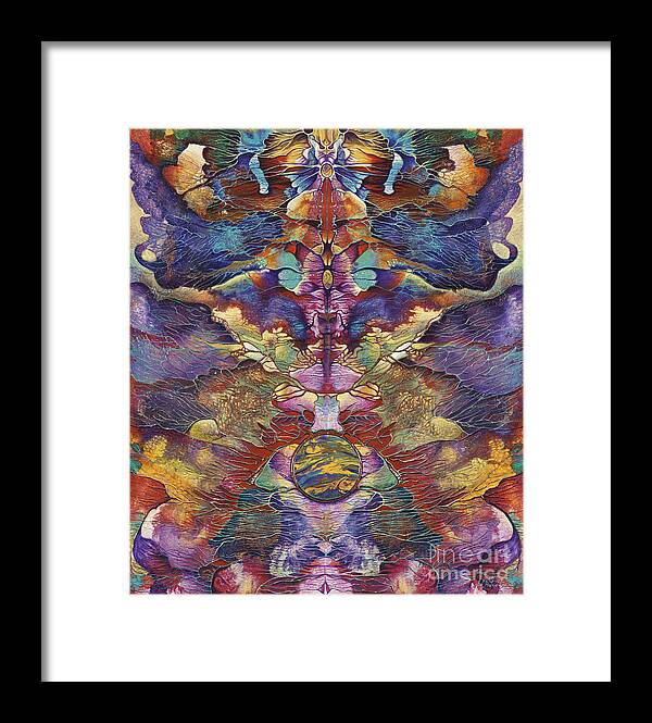 Rorschach Framed Print featuring the painting Carnaval by Ricardo Chavez-Mendez