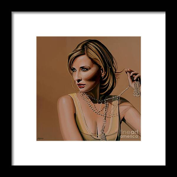 Cate Blanchett Framed Print featuring the painting Cate Blanchett painting by Paul Meijering