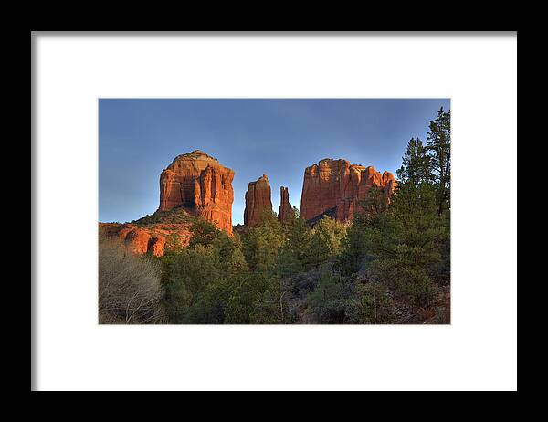 Sedona Framed Print featuring the photograph Cathedral Rocks in Sedona #1 by Alan Vance Ley