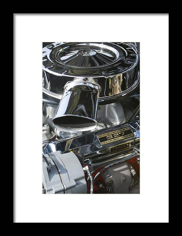 Chevy Engine Framed Print featuring the photograph Chevrolet Engine #10 by Jill Reger