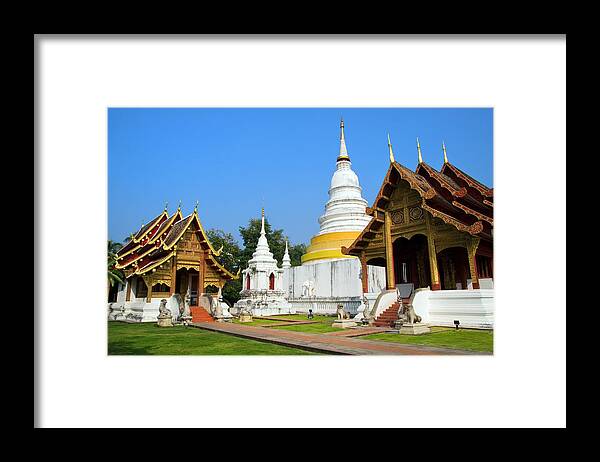 Wat Framed Print featuring the photograph Chiang Mai Temples #1 by Artur Bogacki