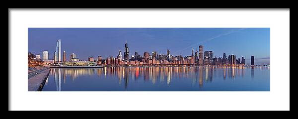 Chicago Framed Print featuring the photograph Chicago City Skyline #2 by Georgia Clare