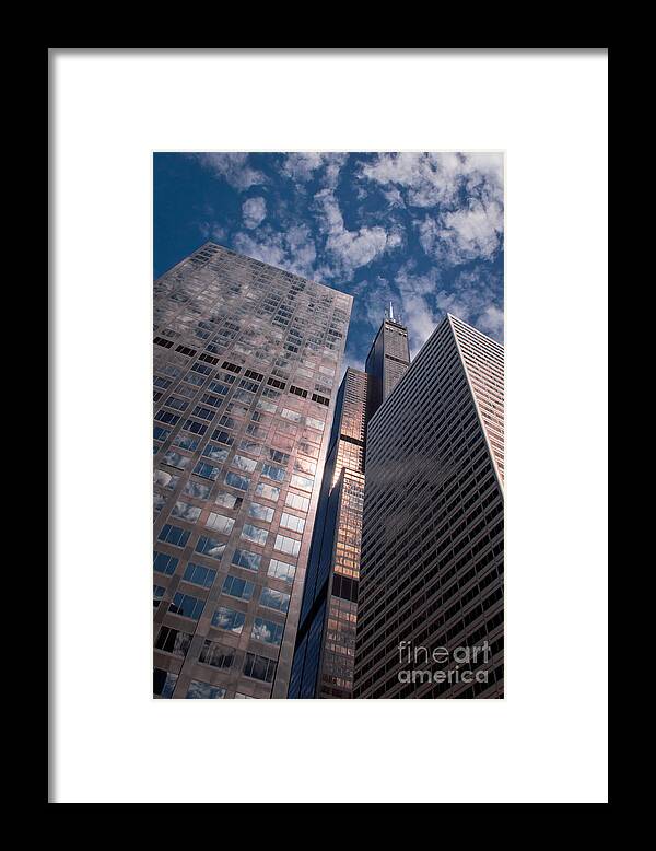 Chicago Downtown Framed Print featuring the photograph Chicago Downtown Buildings by Dejan Jovanovic