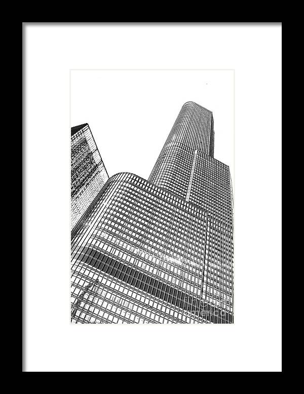 Chicago Downtown Framed Print featuring the digital art Chicago Downtown by Dejan Jovanovic