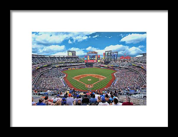 Citifield Framed Print featuring the photograph Citi Field 2 - Home of the N Y Mets by Allen Beatty
