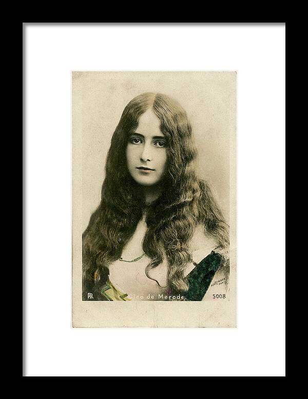 Cleo Framed Print featuring the photograph Cleo De Merode (1875 - 1966), French #1 by Mary Evans Picture Library